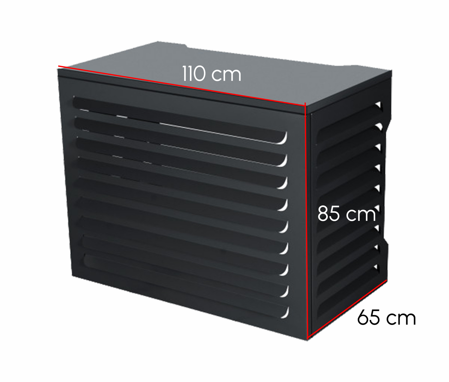 Bodo® - Aluminium Airco Cover - Airco Omkasting - Buitenunit omkasting - 110 x 85 x 60 cm - Medium - Antraciet
