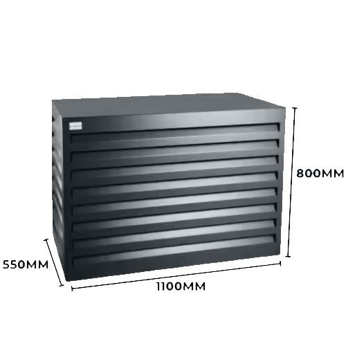 EVOLAR AIRCO OMKASTING DONKER ANTRACIET MEDIUM - 800 X 1100 X 550 MM - Airco - omkasting.com