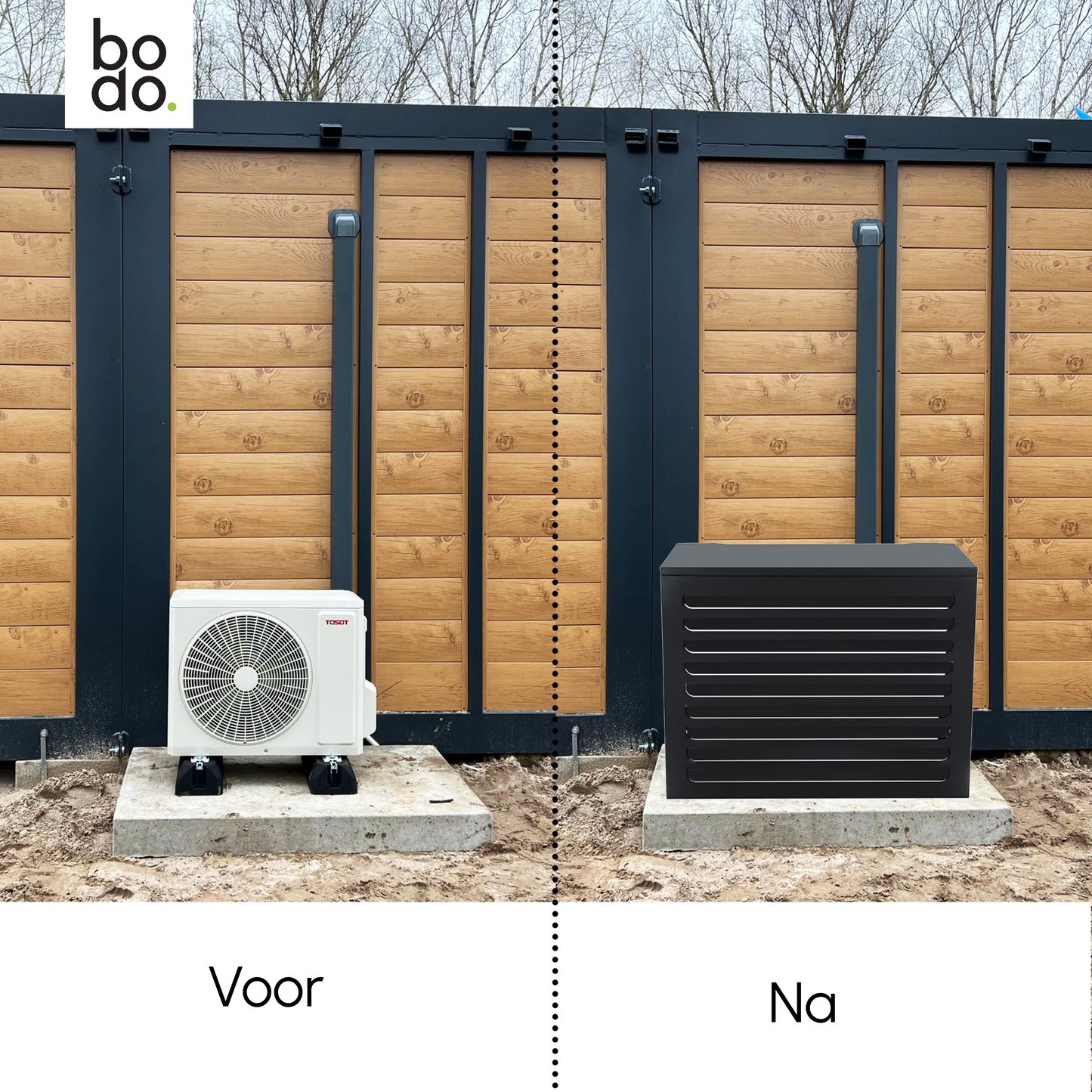 Bodo® - Aluminium Airco Cover - Airco Omkasting - Buitenunit omkasting - 100 x 70 x 50 cm - Small - Antraciet