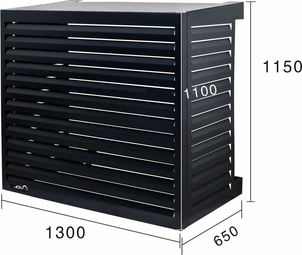 QVENTI - Airco & Warmtepomp Buitenunit Omkasting – 130 x 115 x 65cm – 5 jaar garantie - Airco - omkasting.com